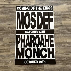 Vintage Promotional Poster Mos Def Pharoahe Monch Coming Of The Kings Rawkus